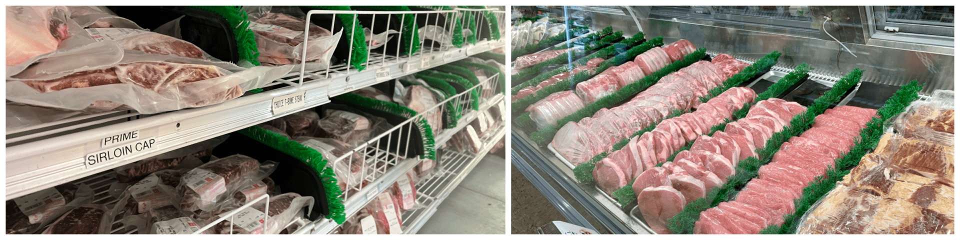 Frozen or fresh options of frozen or fresh meat
